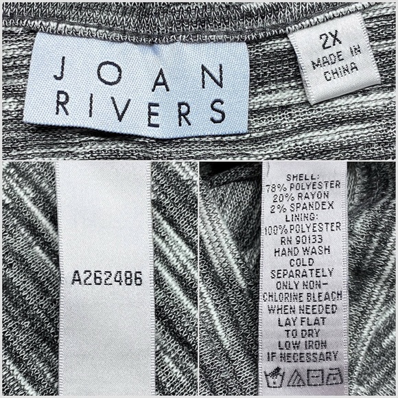 Joan Rivers Heathered Space-Dyed Knit Tank, NWT Black/White A262486 - Picture 8 of 13